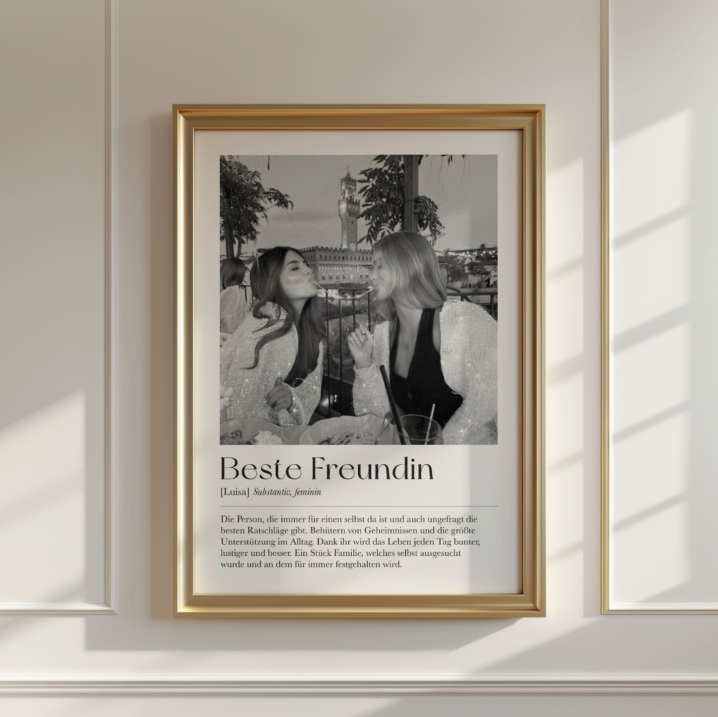"Beste Freundin" Definition Glitzerprint
