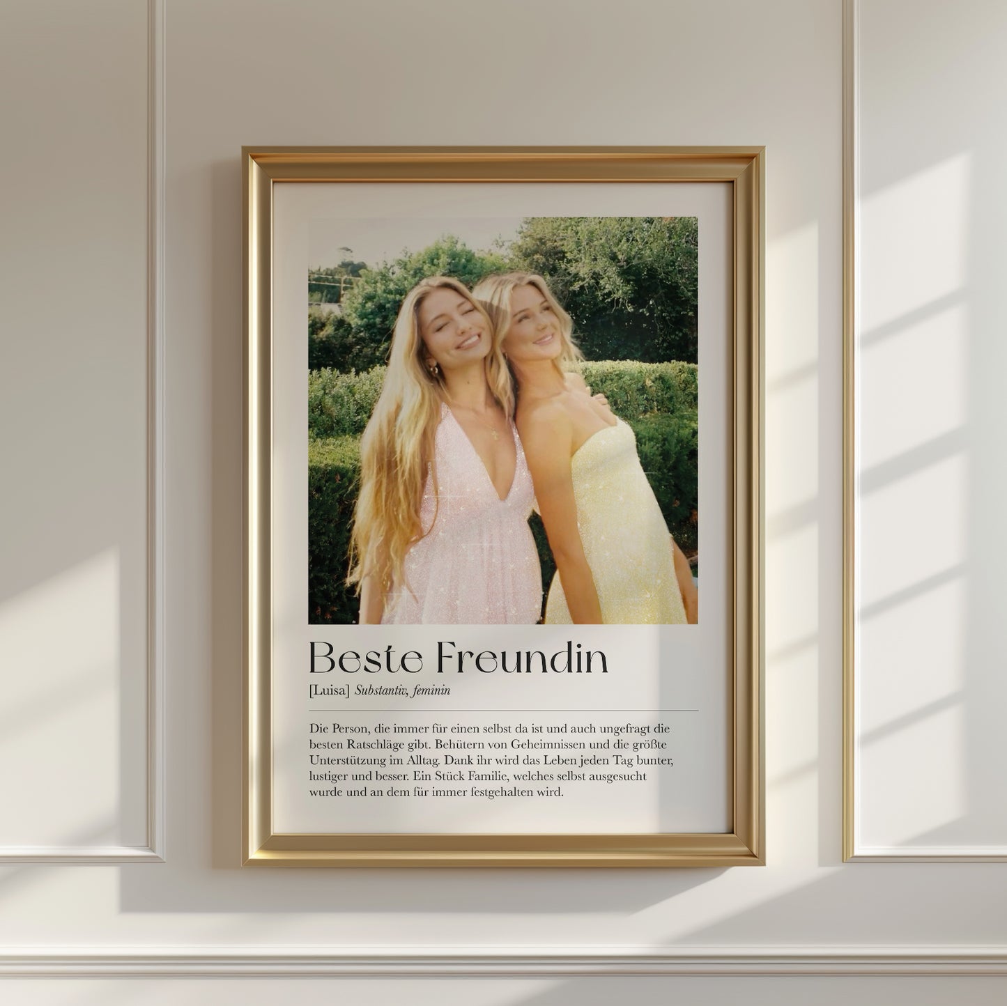 "Beste Freundin" Definition Glitzerprint