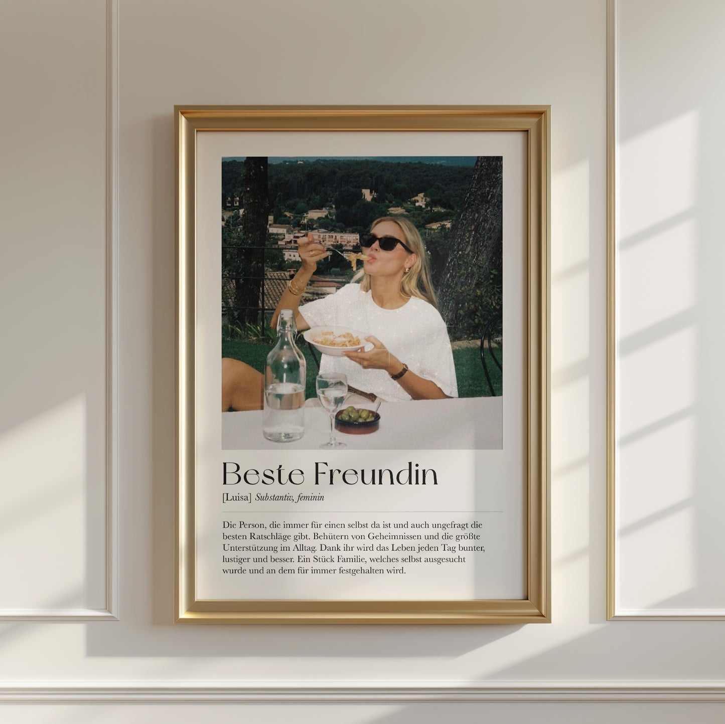 "Beste Freundin" Definition Glitzerprint