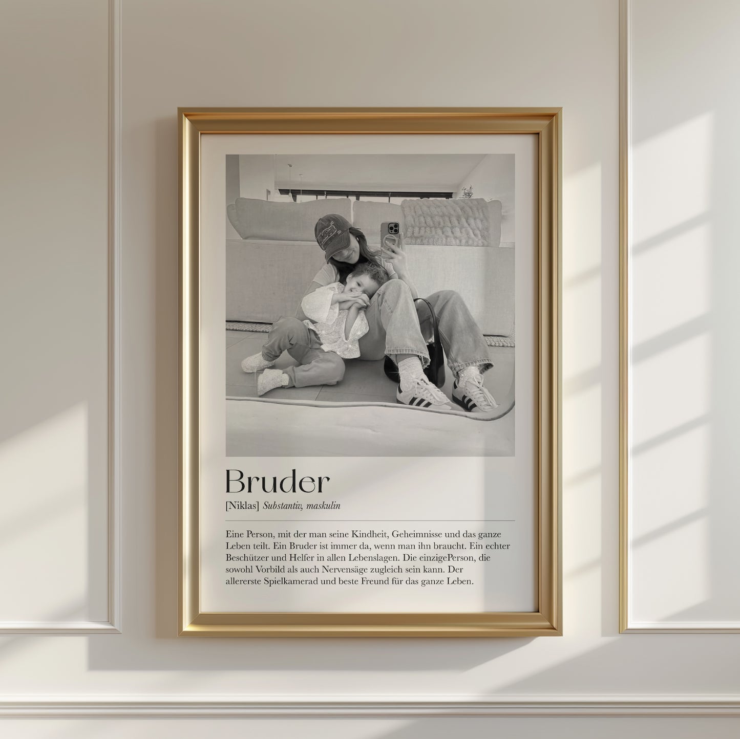 "Bruder" Definition Glitzerprint