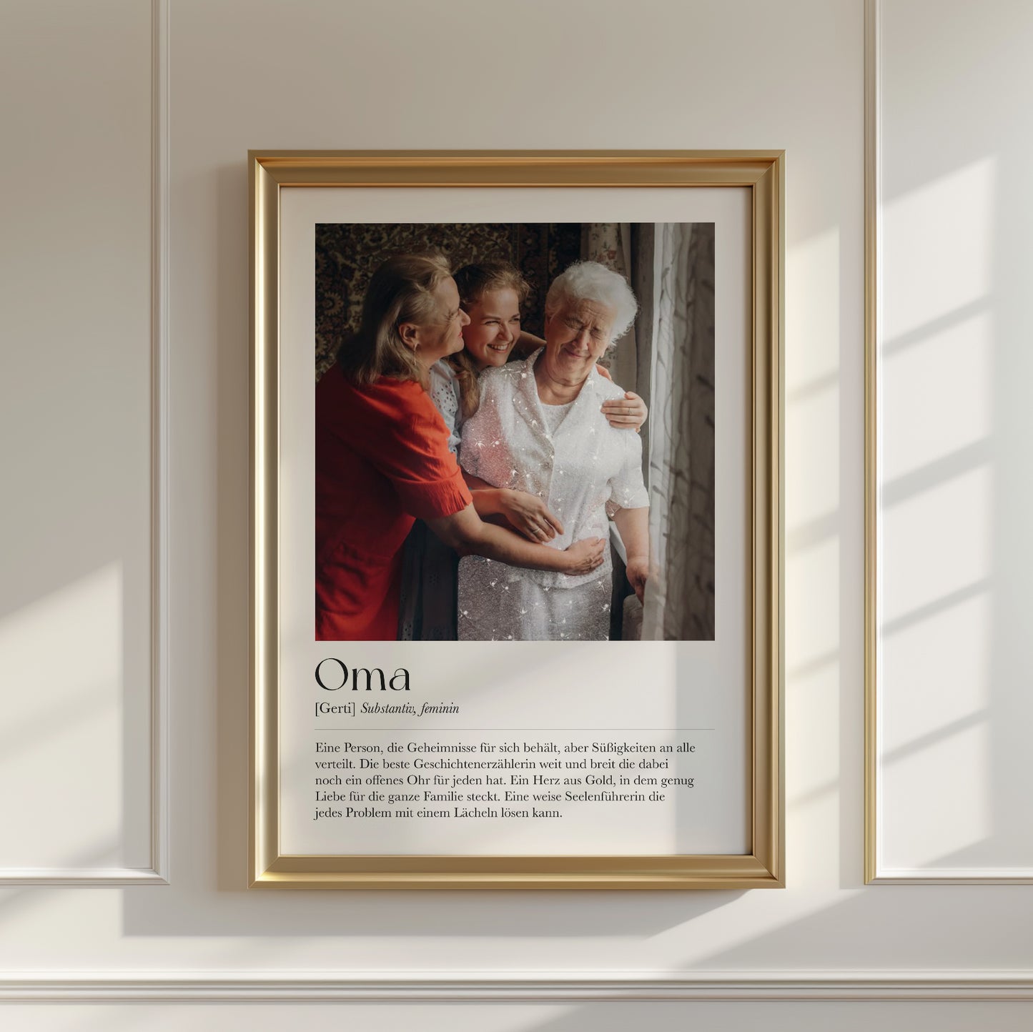 "Oma" Definition Glitzerprint