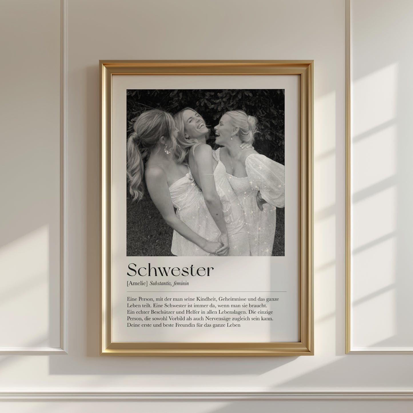 "Schwester" Definition Glitzerprint