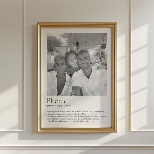 "Eltern" Definition Glitzerprint