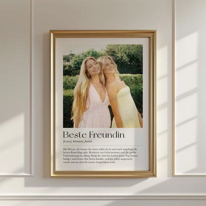 "Beste Freundin" Definition Glitzerprint