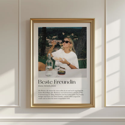 "Beste Freundin" Definition Glitzerprint