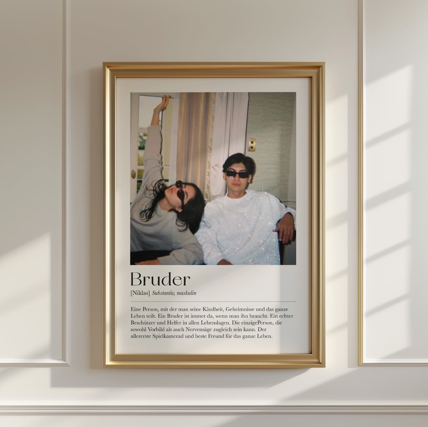 "Bruder" Definition Glitzerprint