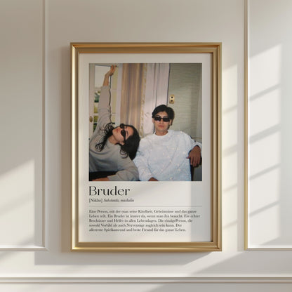 "Bruder" Definition Glitzerprint