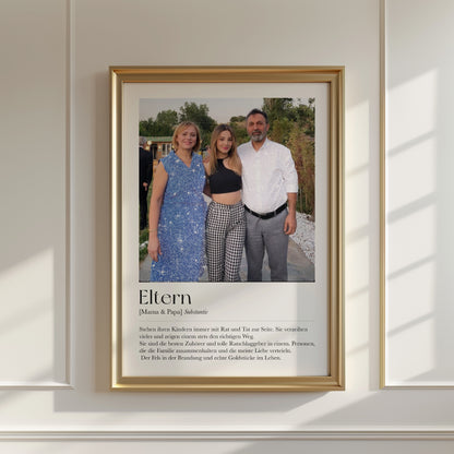 "Eltern" Definition Glitzerprint