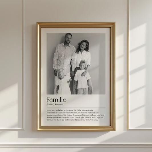 "Familie" Definition Glitzerprint