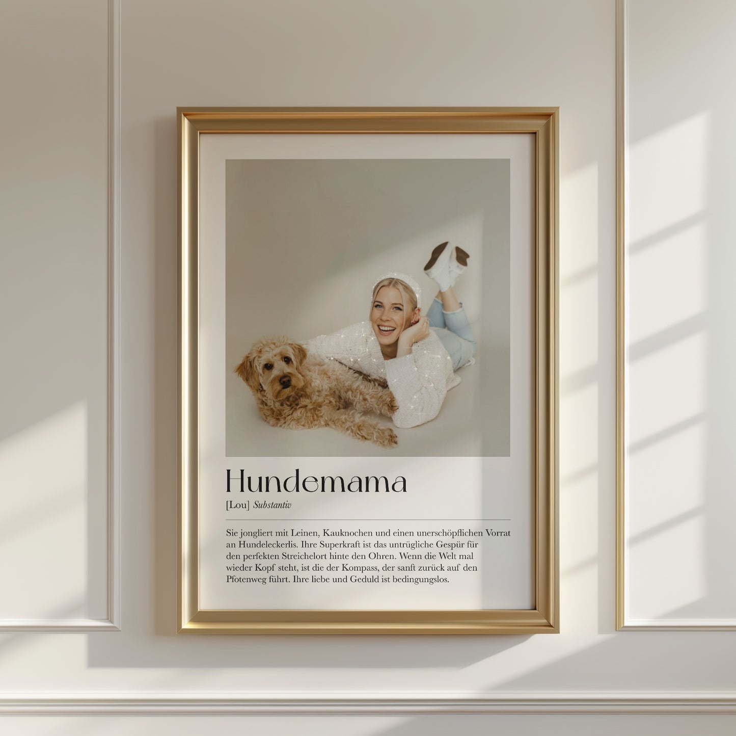 "Hundemama" Definition Glitzerprint