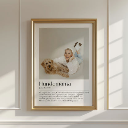 "Hundemama" Definition Glitzerprint