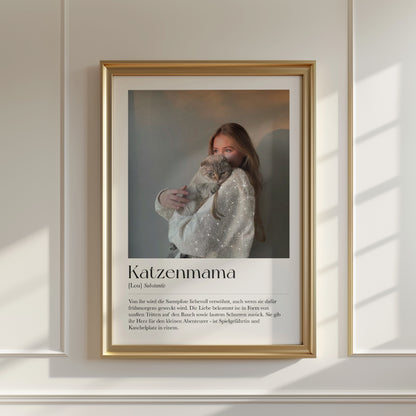 "Katzenmama" Definition Glitzerprint