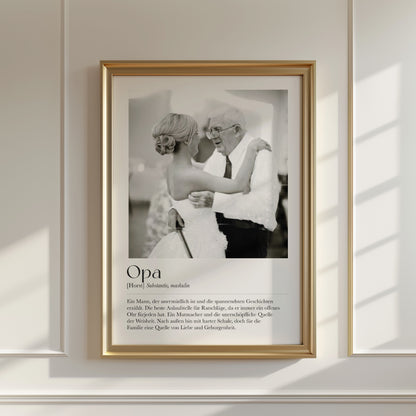 "Opa" Definition Glitzerprint