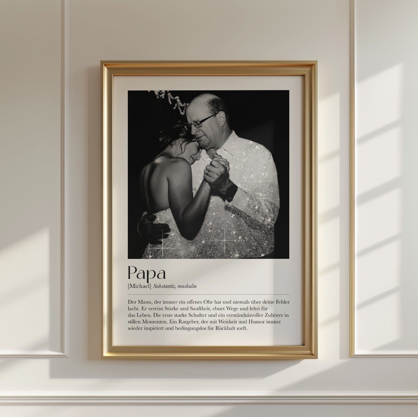 "Papa" Definition Glitzerprint