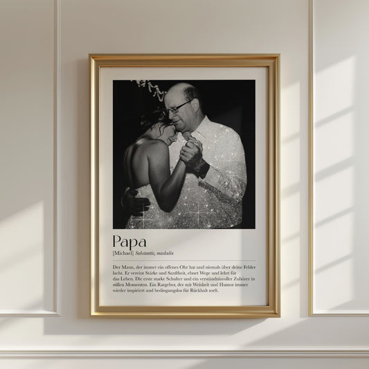"Papa" Definition Glitzerprint