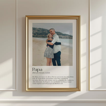 "Papa" Definition Glitzerprint